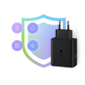Nabíječka do sítě Samsung Power Adapter Duo EP-T5020XBEGEU 2x USB-C 50W - černá