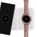 Samsung Trio EP-P6300TWEGEU 3in1 inductive charger for phone / Galaxy Watch / Buds - white + mains charger + cable