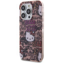 Kryt Hello Kitty IML TAGS pro iPhone 14 Pro - růžový