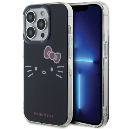 Kryt Hello Kitty IML KITTY FACE iPhone 14 Pro – černý