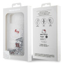 Kryt Hello Kitty LIQUID GLITTER CHARMS pro iPhone 14 – stříbrná