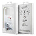 Kryt Hello Kitty Liquid Glitter Charms pro iPhone 14 Pro Max - silver