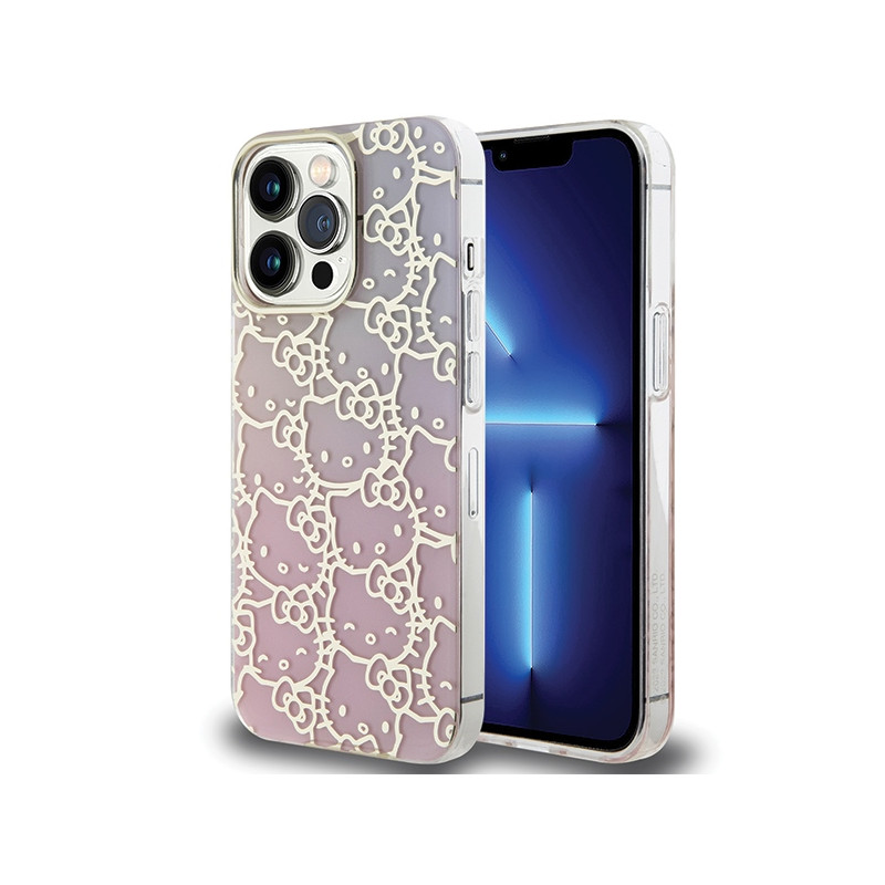 Kryt Hello Kitty IML GRADIENT ELECTROP pro iPhone 15 Pro - růžová
