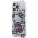 Kryt Hello Kitty IML Kitty Graffiti pro iPhone 15 Pro - bílý