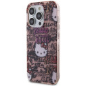 Kryt Hello Kitty IML Tags pro iPhone 15 Pro - růžová