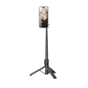 Tech-Protect L06S Bluetooth magnetic selfie stick with MagSafe, remote control, tripod up to 82cm and 360 head - black