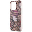 Kryt Hello Kitty IML Tags pro iPhone 15 Pro - růžová