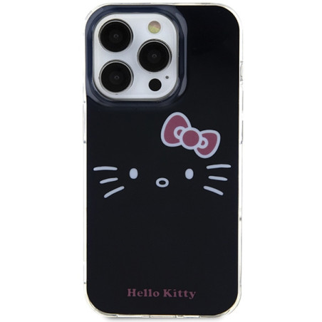 Kryt Hello Kitty KITTY FACE iPhone 15 Pro - černý