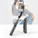 Selfie tyč Tech-Protect L05S Bluetooth se stativem do 105 cm s LED světlem - černá