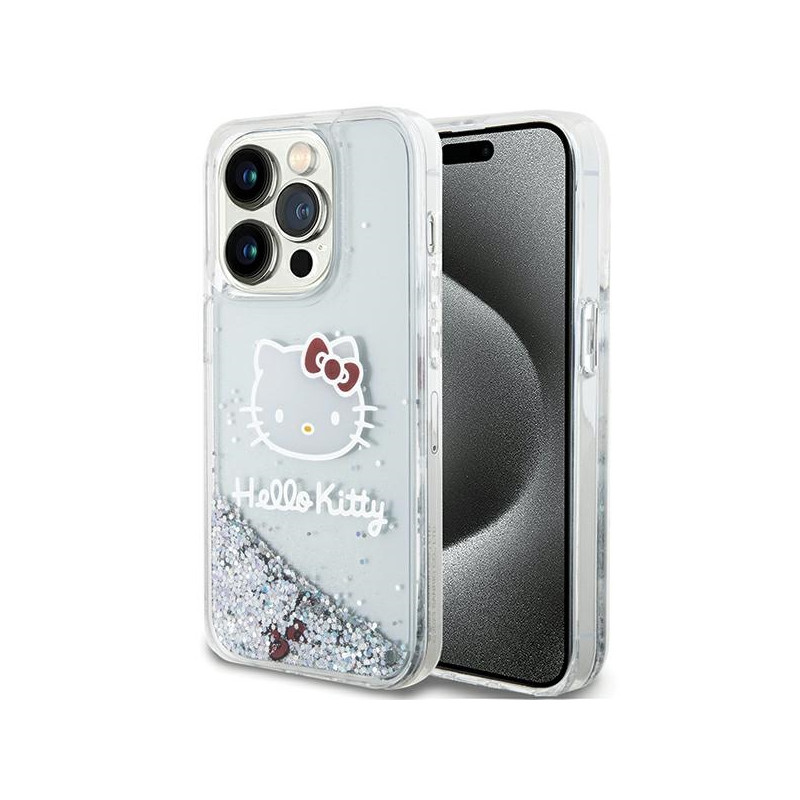 Kryt Hello Kitty pro iPhone 15 Pro - stříbrná