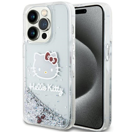 Kryt Hello Kitty pro iPhone 15 Pro - stříbrná