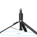 Selfie tyč Tech-Protect L08S Bluetooth s dálkovým ovladačem, stativ do 141 cm - černá