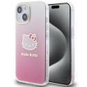 Kryt Hello Kitty IML Gradient pro iPhone 15 - růžová