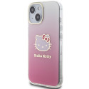 Kryt Hello Kitty IML Gradient pro iPhone 15 - růžová