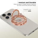 Magnetický držák / kroužek Tech-Protect MMR200 s MagSafe - růžový s krystaly
