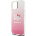Kryt Hello Kitty IML Gradient pro iPhone 15 - růžová