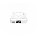 Powerbanka Tech-Protect LifeMag PB31 s MagSafe 10000mAh 15W USB-C / USB-A / vestavěné kabely USB-C / Lightning - bílá