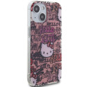 Kryt Hello Kitty IML Tags pro iPhone 15 - růžová