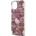 Kryt Hello Kitty IML Tags pro iPhone 15 - růžová