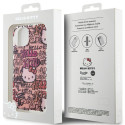 Kryt Hello Kitty IML Tags pro iPhone 15 - růžová