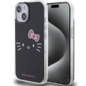 Kryt Hello Kitty IML Kitty Face pro iPhone 15 - černý