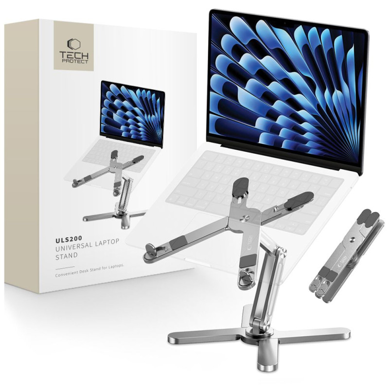 Stojánek Tech-Protect ULS200 univerzální pro notebooky do 16" - stříbrný