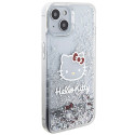 Kryt Hello Kitty Liquid Glitter Charms iPhone 15 - silver