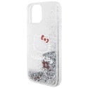 Kryt Hello Kitty Liquid Glitter Charms iPhone 15 - silver