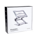Wozinsky WRS-CPY75DSS Aluminum Laptop and Tablet Stand + Free Smartphone Stand - Silver