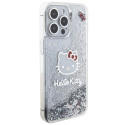 Kryt Hello Kitty Liquid Glitter Charms iPhone 15 Pro Max - stříbrná