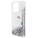 Kryt Hello Kitty Liquid Glitter Charms iPhone 15 Pro Max - stříbrná