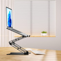 Wozinsky WRS-CPY75DSB Aluminum Laptop and Tablet Stand + Free Smartphone Stand - Black