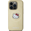 Kryt Hello Kitty MagSafe Leather Kitty Head pro iPhone 14 Pro – zlat
