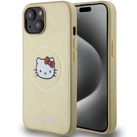 Kryt Hello Kitty Kitty Head pro iPhone 14 – zlatá