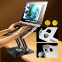 Stojánek Wozinsky WRS-CPY84SB 360 hliníkový pro notebook a tablet + stojánek na smartphone zdarma - černý