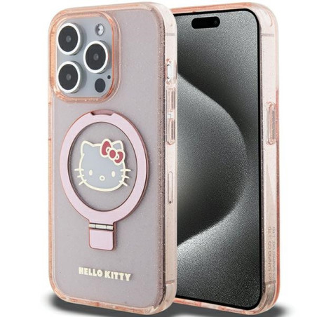 Hello Kitty ELECTROP Logo MagSafe pro iPhone 15 Pro - růžová