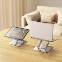 Wozinsky WRS-CPY84SS Aluminum Laptop and Tablet Stand + Free Smartphone Stand - Silver