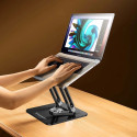 Stojánek Wozinsky WRS-CPY84SB 360 hliníkový pro notebook a tablet + stojánek na smartphone zdarma - černý