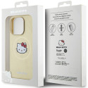 Kryt Hello Kitty Leather Kitty Head MagSafe iPhone 15 Pro – zlatý