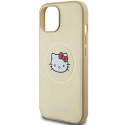 Pouzdro Hello Kitty MagSafe iPhone 15 – zlatá