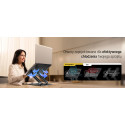Wozinsky WRS-CPY84SB 360 Aluminum Laptop and Tablet Stand + Free Smartphone Stand - Black
