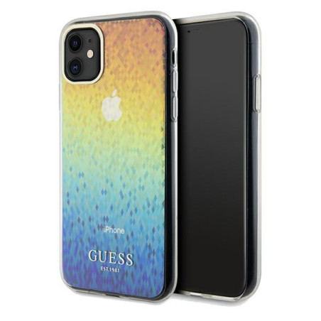 Kryt Guess IML Faceted Mirror Disco pro iPhone 11 / XR – multicolor