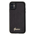 Kryt Guess Sequin Script Metal iPhone 11/XR černý
