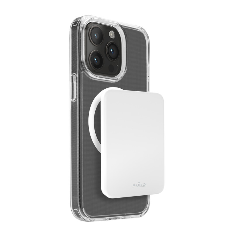 Powerbanka Puro Slim Power Mag 4200mAh s MagSafe USB-C - bílá