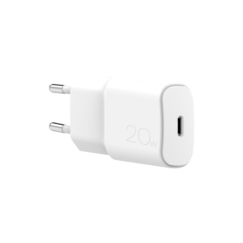Nabíječka do sítě Puro White 20W Power Delivery USB-C - bílá