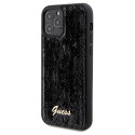 Kryt Guess SEQUIN SCRIPT Metal pro iPhone 12/12 Pro - black
