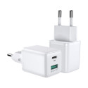 JOYROOM L-QP303 Quick Charge + PD Nabíječka 2v1 (USB, USB-C) s výkonem 30W, bílá