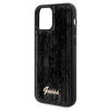 Kryt Guess SEQUIN SCRIPT Metal pro iPhone 12/12 Pro - black