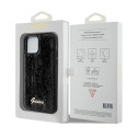 Kryt Guess SEQUIN SCRIPT Metal pro iPhone 12/12 Pro - black