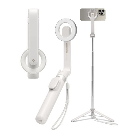Selfie tyč Spigen S571W MagSafe Bluetooth se stativem - béžová